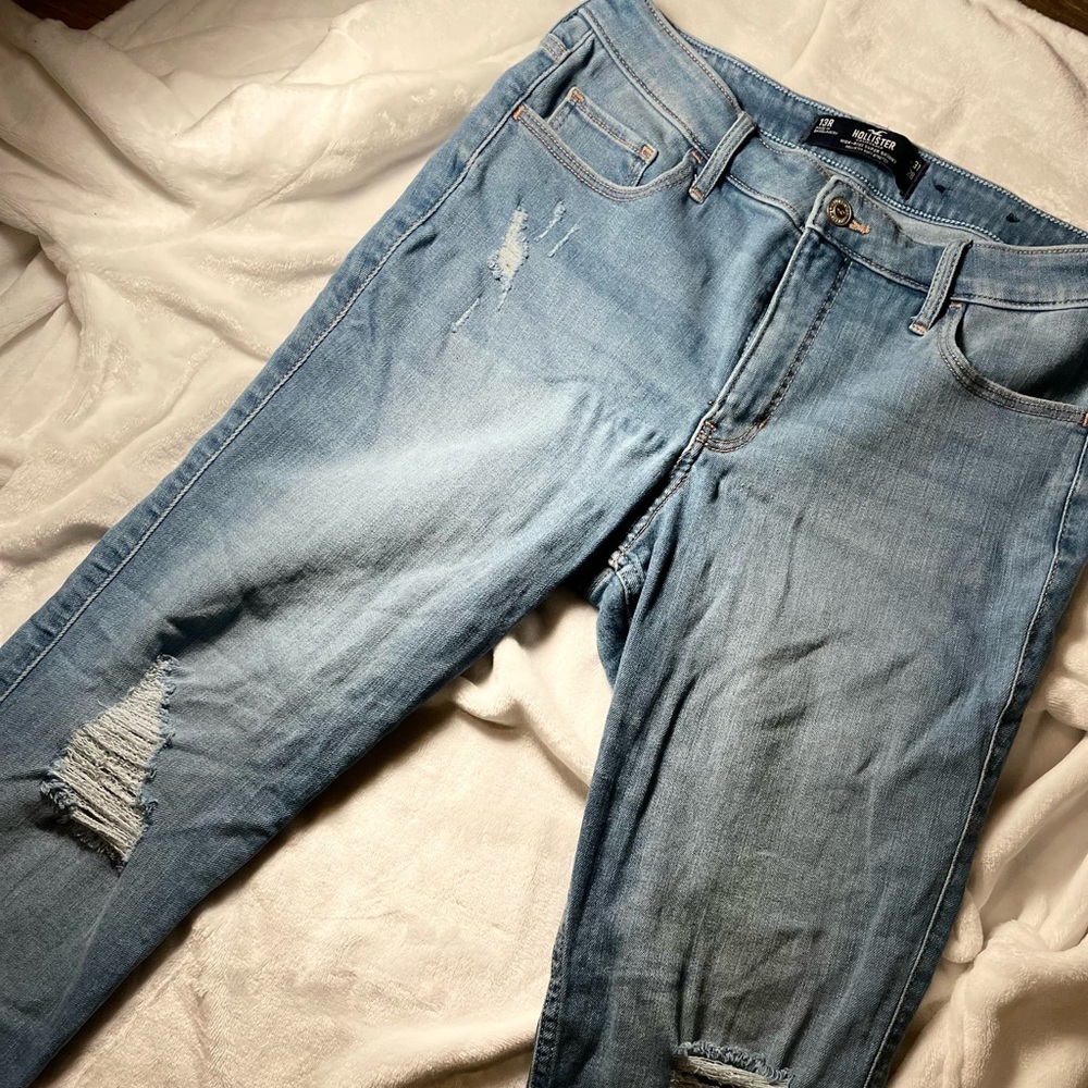 Hollister, light wash jeans, size 13